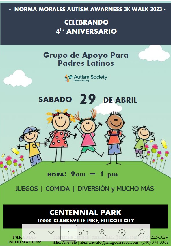 Norma Morales Autism Awareness 3k Walk 2023 Celebrando 4th Aniversario Grupo De Apoyo Para 6452